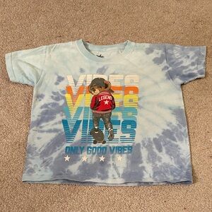 Vibes size 5 Kids 'Only Good Vibes' Tie-Dye Tee - Blue